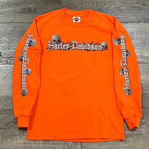 Vintage 2004 Harley Davidson Denver Mile High Shirt Sleeve Hit Made in USA Small